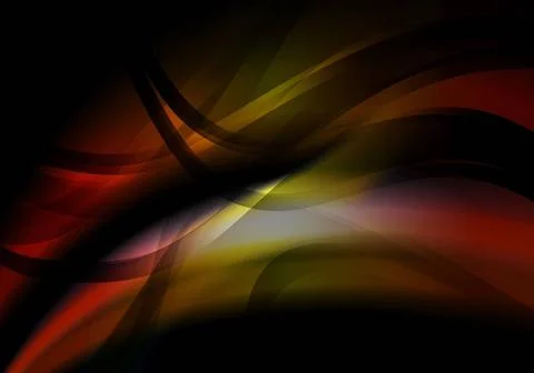 Vector illustration of glowing waves on dark background Vector illustratio... Foto stock