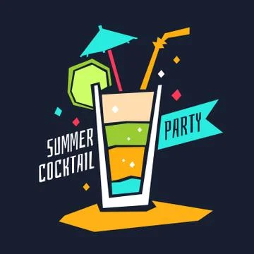 Vector illustration of go to summer party Stock Illustration