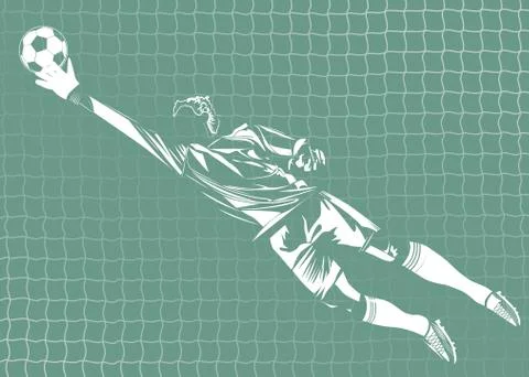 Vector illustration of goalkeeper Stock Illustration