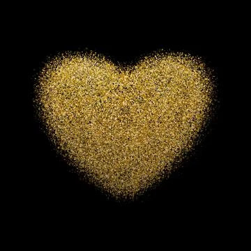 Vector illustration of gold heart Stock Illustration