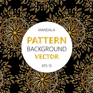 Vector illustration. gold pattern for the card or invitation with Islam, Arab Stock Illustration