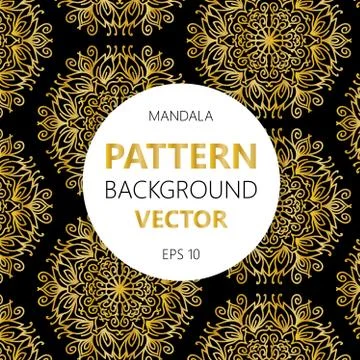 Vector illustration. gold pattern for the card or invitation with Islam, Arab Stock Illustration