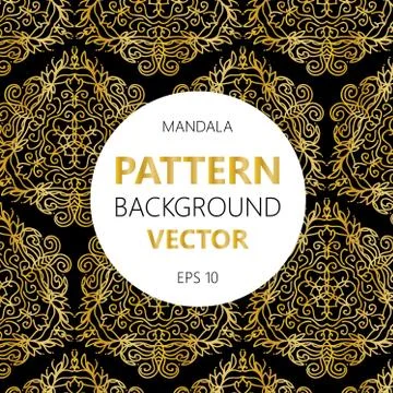 Vector illustration. gold pattern for the card or invitation with Islam, Arab Stock Illustration