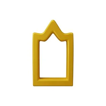 Vector illustration of golden arch frame in oriental style. Stock Illustration