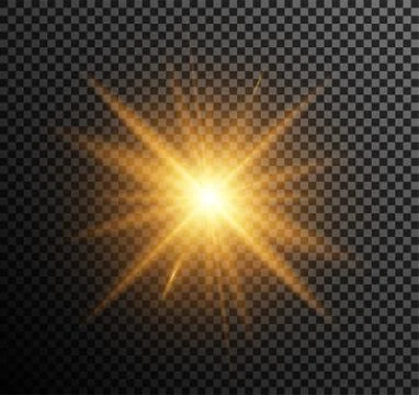 Vector illustration of golden light Ilustração Stock