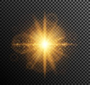 Vector illustration of golden light Stock Illustration