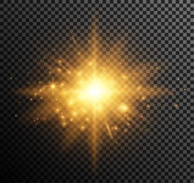 Vector illustration of golden light Stock Illustration