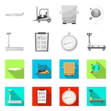 Vector illustration of goods and cargo icon. Collection of goods and warehouse イラスト素材