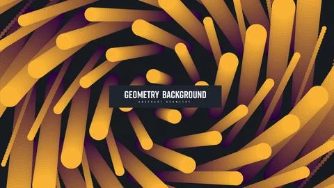 Vector illustration, gradient yellow dots, lines twisted in a circle, shape.. Stock Illustration