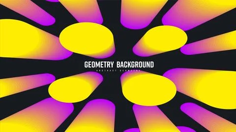 Vector illustration, gradient yellow oval shape blend 3d, abstract bright, .. Stock Illustration