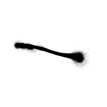 Vector illustration of graffiti, black line stroke with paint splatter. Illustrazione stock