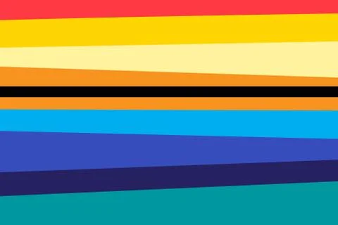 Vector illustration with graphic linear waves and strokes Stock Illustration