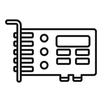 Vector illustration of a graphics card 스톡 일러스트