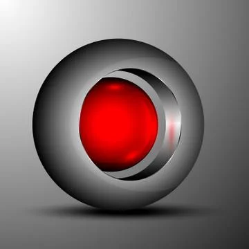 Vector illustration of gray circle Stock Illustration