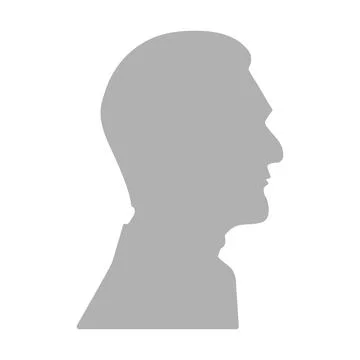 Vector illustration. Gray silhouette of a elderly man on a white background Stock-Illustration