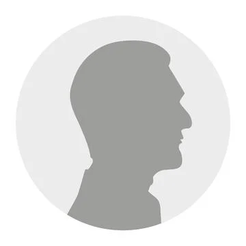 Vector illustration. Gray silhouette of a elderly man on a white background Stock Illustration