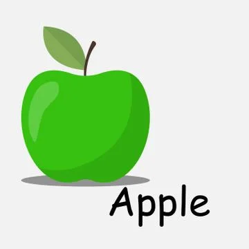 Vector illustration of green apple Stock Illustration
