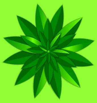 Vector illustration green background and the abstract colored round leaves Illustrazione stock
