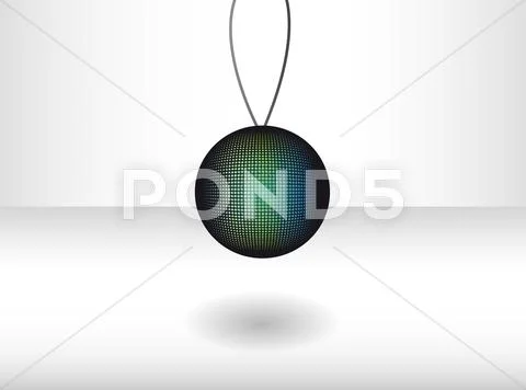 Vector illustration with green - blue ball Stock Illustration