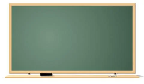 Vector illustration of green clean classroom blackboard Stock Illustration