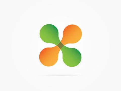 Vector Illustration Green clover circle logo Stock Illustration