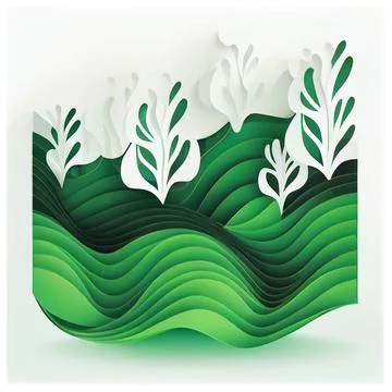Vector illustration of green eco background earth day Stock Illustration