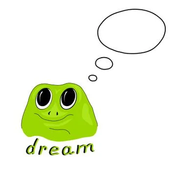 Vector illustration with green frog Stock Illustration