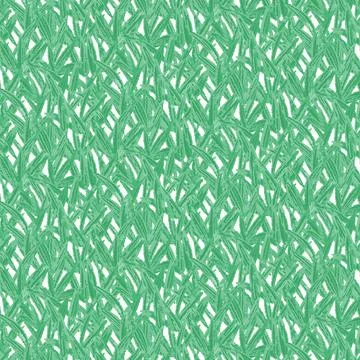Vector illustration of green grass pattern on white background. Stock Illustration