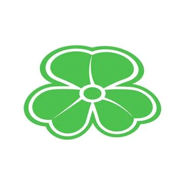 Vector illustration of green leaf lucky clover symbol Stock Illustration