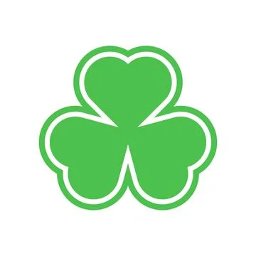 Vector illustration of green leaf lucky clover symbol Stock Illustration