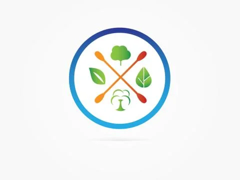 Vector Illustration Green option tree in circle icon Stock Illustration