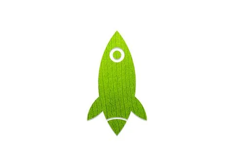 Vector illustration Green rocket shape Stockillustratie