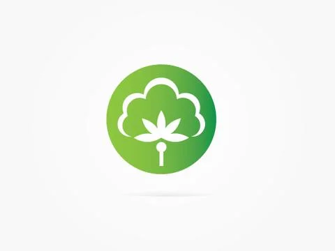 Vector Illustration Green tree circle icon Stock Illustration