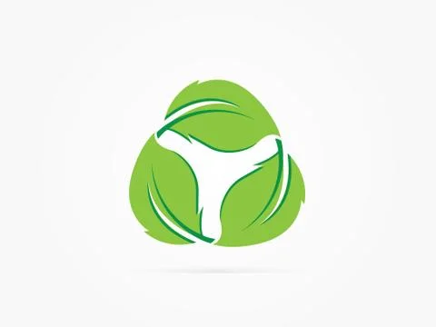 Vector Illustration Green tree circle icon Stock Illustration