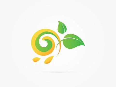 Vector Illustration Green tree circle icon Stock Illustration