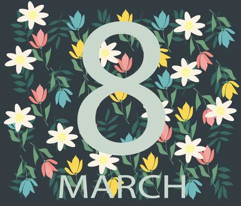 Vector illustration for greeting card or banner to the international womens day Stock Illustration