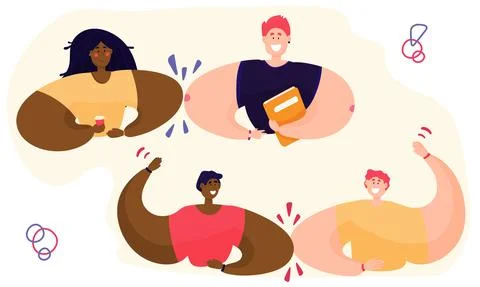 Vector illustration of greeting with elbows. Stock Illustration