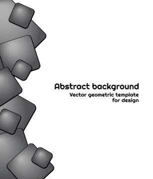Vector illustration with grey three-dimensional squares. Modern background of Illustrazione stock