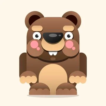 Vector illustration of Groundhog pattern on Light background Stockillustratie