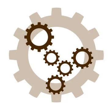 Vector illustration of a group of gears. Stock Illustration