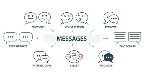 Vector illustration of a group, a set of icons, Stock Illustration