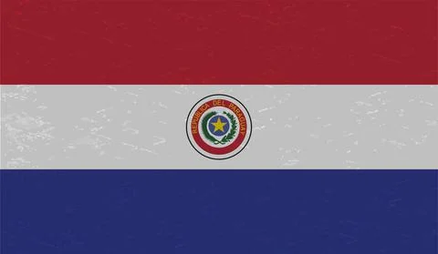 Vector Illustration Grunge And Distressed Flag Of Paraguay Illustrazione stock