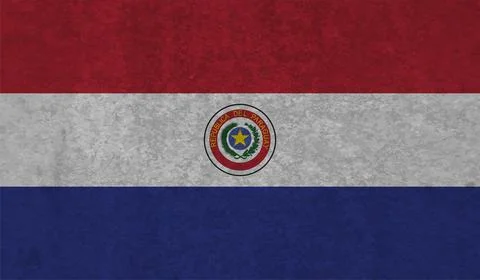 Vector Illustration Grunge And Distressed Flag Of Paraguay 스톡 일러스트