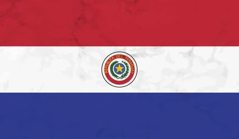 Vector Illustration Grunge And Distressed Flag Of Paraguay Illustrazione stock