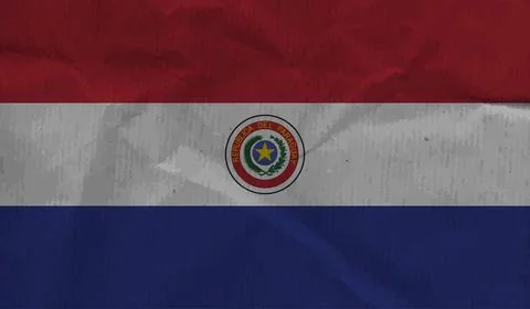 Vector Illustration Grunge And Distressed Flag Of Paraguay 스톡 일러스트