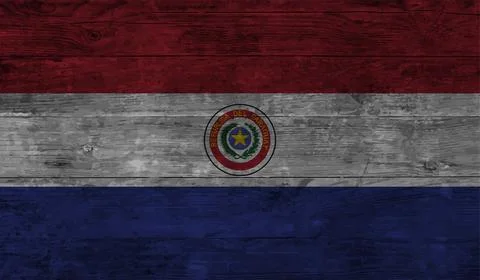 Vector Illustration Grunge And Distressed Flag Of Paraguay Illustrazione stock
