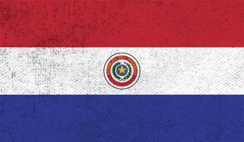 Vector Illustration Grunge And Distressed Flag Of Paraguay イラスト素材