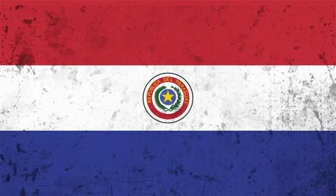 Vector Illustration Grunge And Distressed Flag Of Paraguay Illustrazione stock