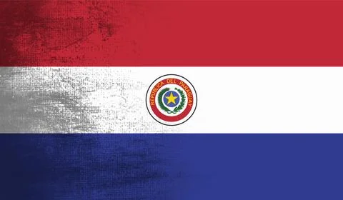 Vector Illustration Grunge And Distressed Flag Of Paraguay 스톡 일러스트