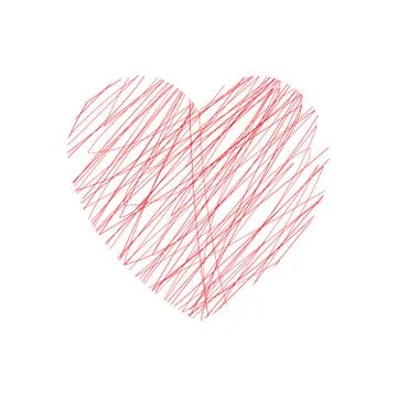 Vector illustration of grunge red heart.Hand holding red heart. Stock Illustration